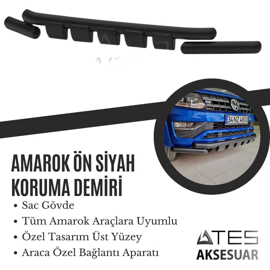 amarok-siyah-on-koruma-demiri-ates-aksesuar.png VOLKSWAGEN AMAROK SİYAH ÖN KORUMA SNAKE SERİSİ - Görsel 1