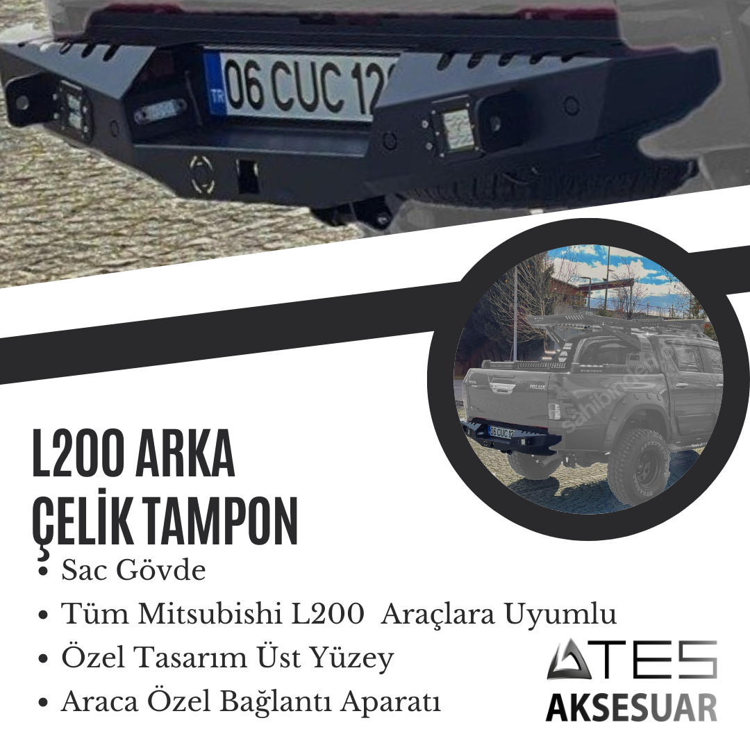 l200-arka-demir-tampon-ates-4x4-1.png Mitsubishi L200 Arka Çelik Tampon - Görsel 1