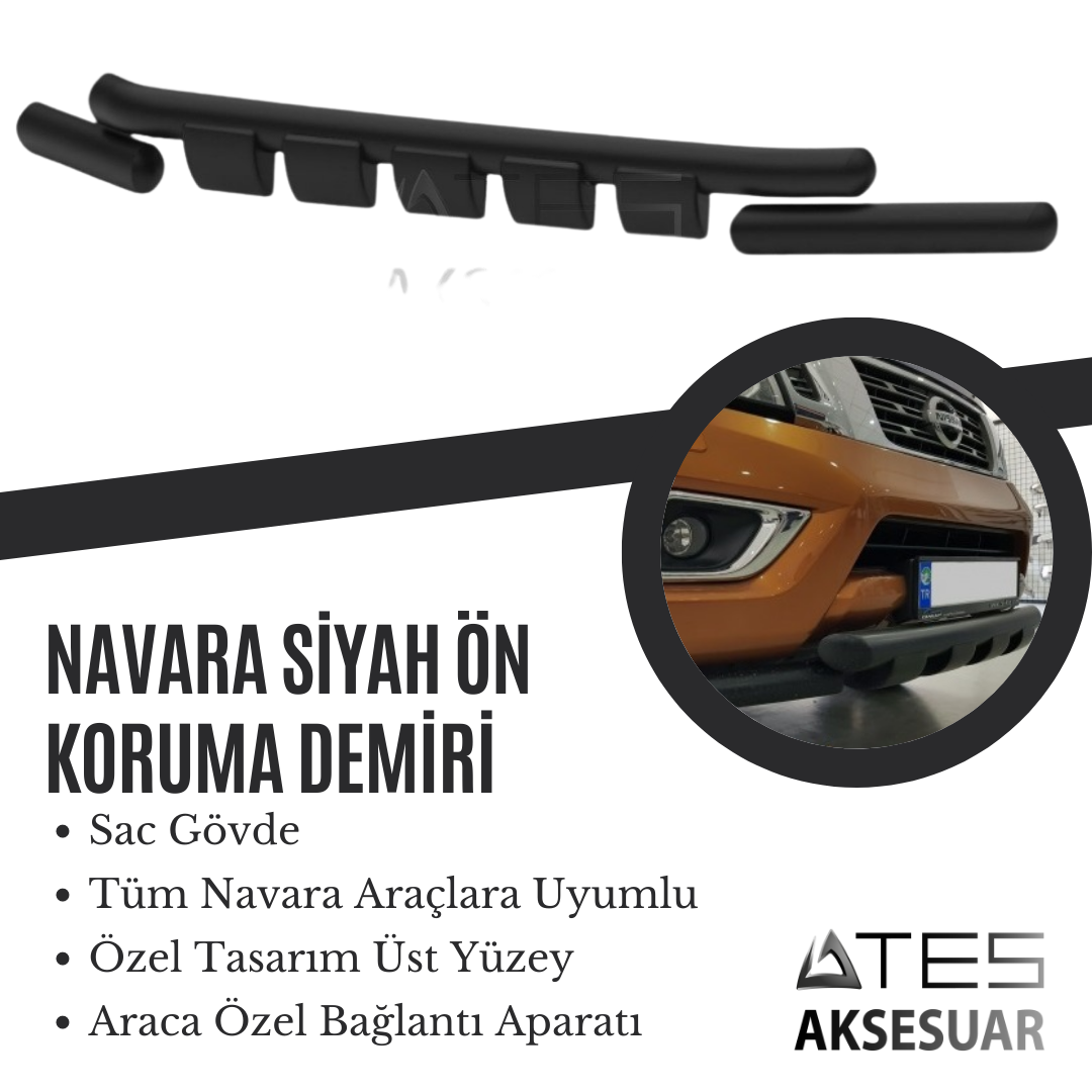 navara-siyah-on-koruma.png NISSAN NAVARA SİYAH ÖN KORUMA SNAKE SERİSİ - Görsel 1