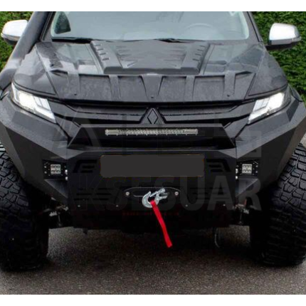Mitsubishi L200 Dakar Ön Tampon Siyah Sensörsüz Ledbarlı Karter Koruma 2019 ve Sonrası