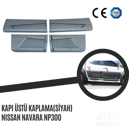 Kapı Üstü Kaplama (Siyah) Nissan Navara Np300