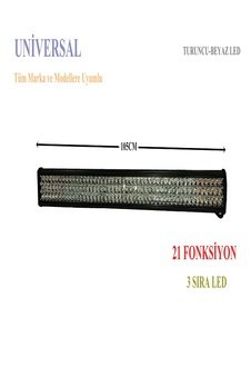 IMG-1852164252186543285.jpg WOLKSWGEN AMAROK UYUMLU 105 CM DÜZ TURUNCU BEYAZ 21 FONKSİYON LED - Görsel 1