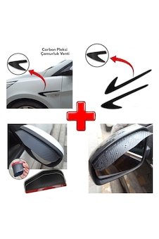 IMG-2819762081104425455.jpg Toyota Hilux Carbon Çamurluk Venti + Ayna Yağmur Koruyucu (553077544) - Görsel 1