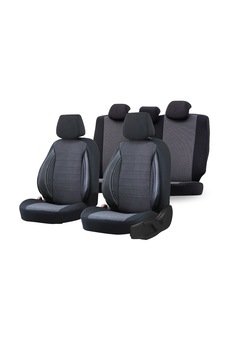 Nissan SkyStar Serisi Pamuklu Oto Koltuk Kilifi  Gri-siyah